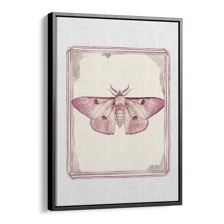 Pink Petal Flutter Kids Art Artwork in Black Floater Frame
