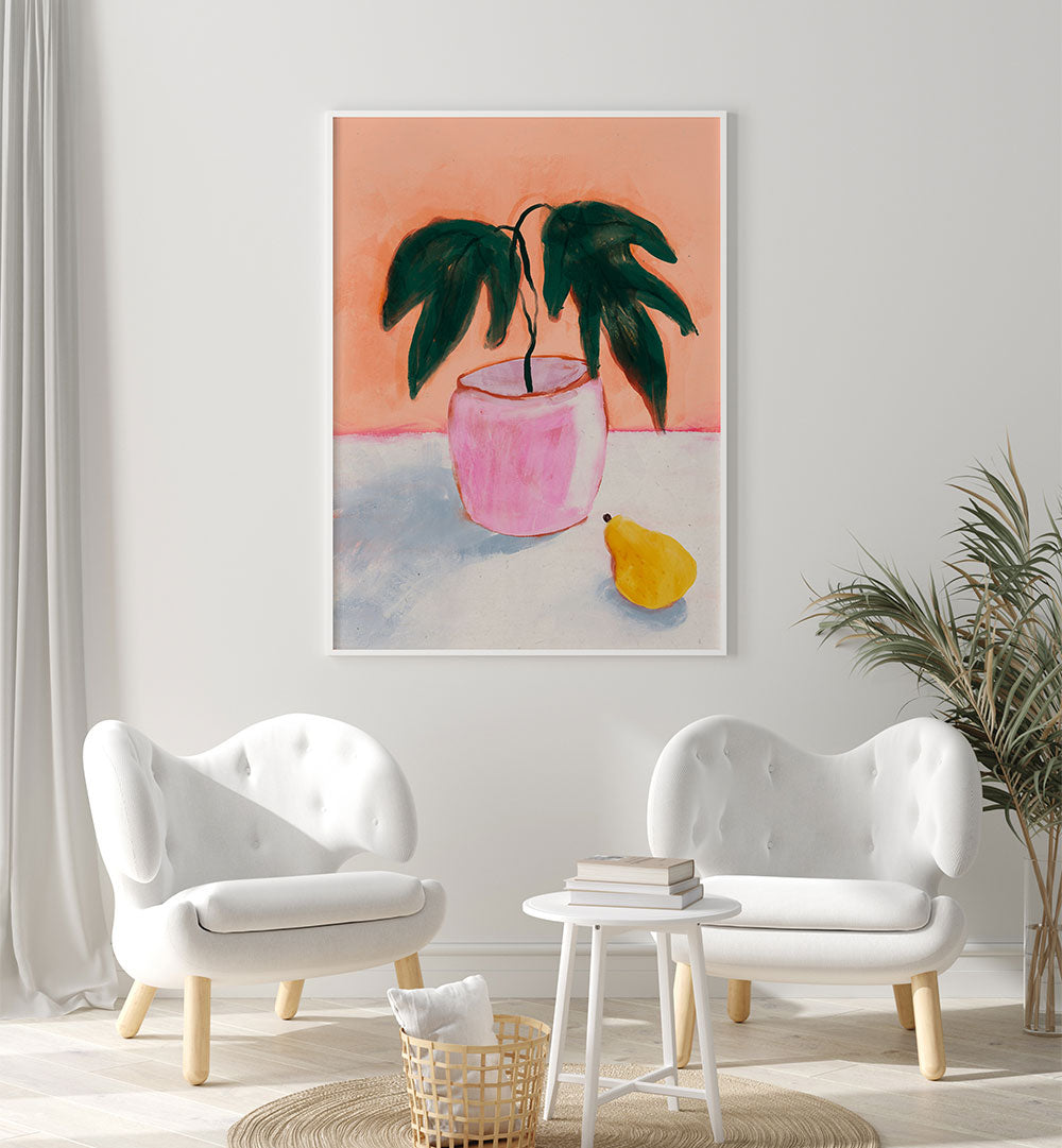 PINK POT, YELLOW PEAR , KITCHEN POSTERS