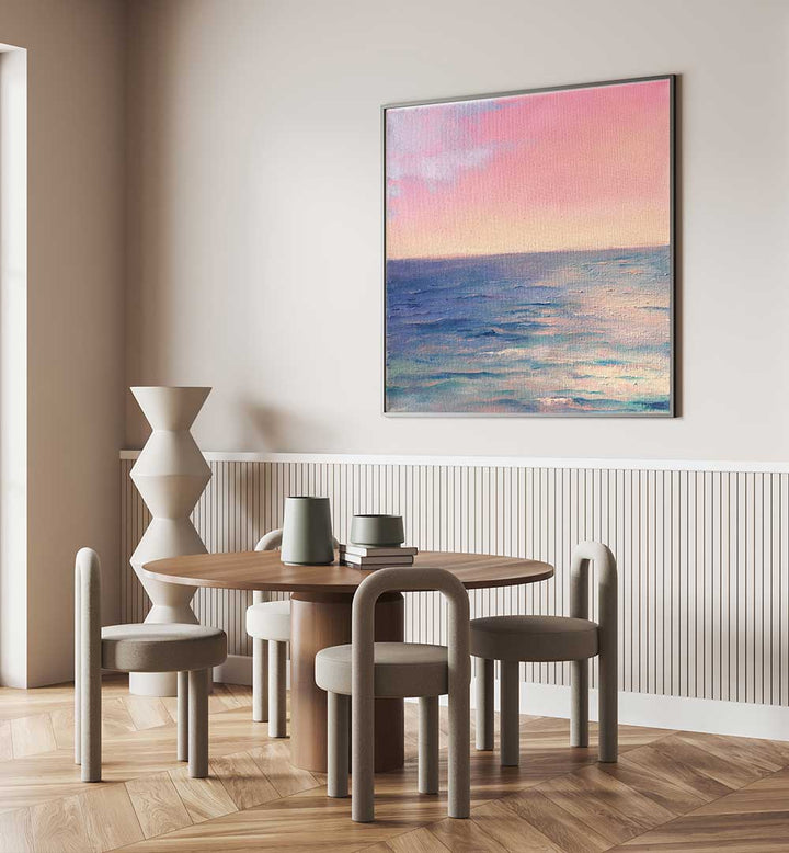 PINK SUNSET , LANDSCAPE PAINTINGS
