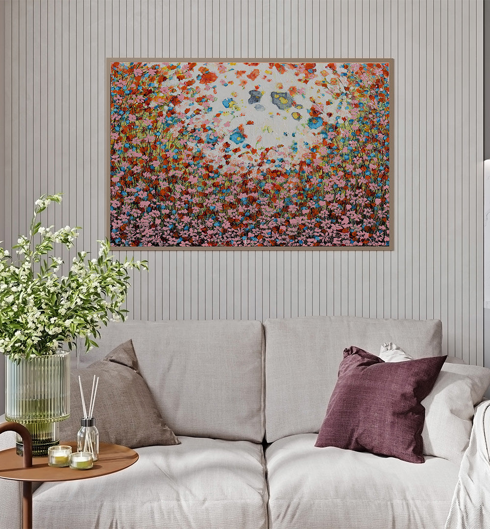 PINK DAISY , FLORAL FLOWER PAINTINGS