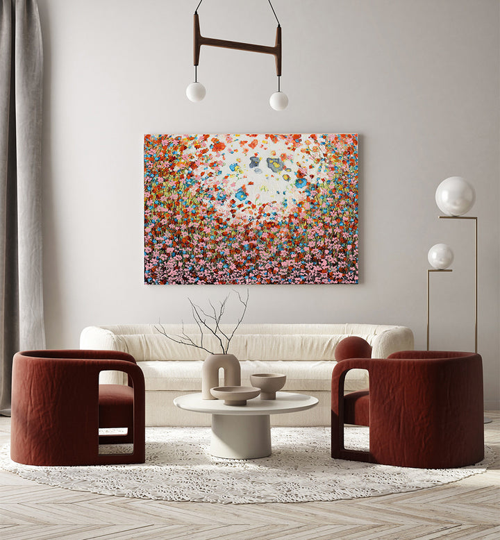 PINK DAISY , FLORAL FLOWER PAINTINGS