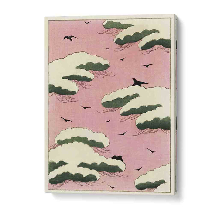 Pink Sky By Watanabe Seitei (1893-1896) Japanese Art Artwork in Gallery Wrap
