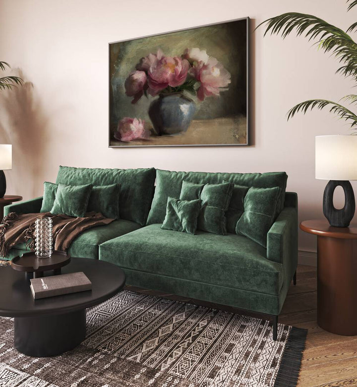 PIVOINES EN ROSE  , FLORAL FLOWER PAINTINGS