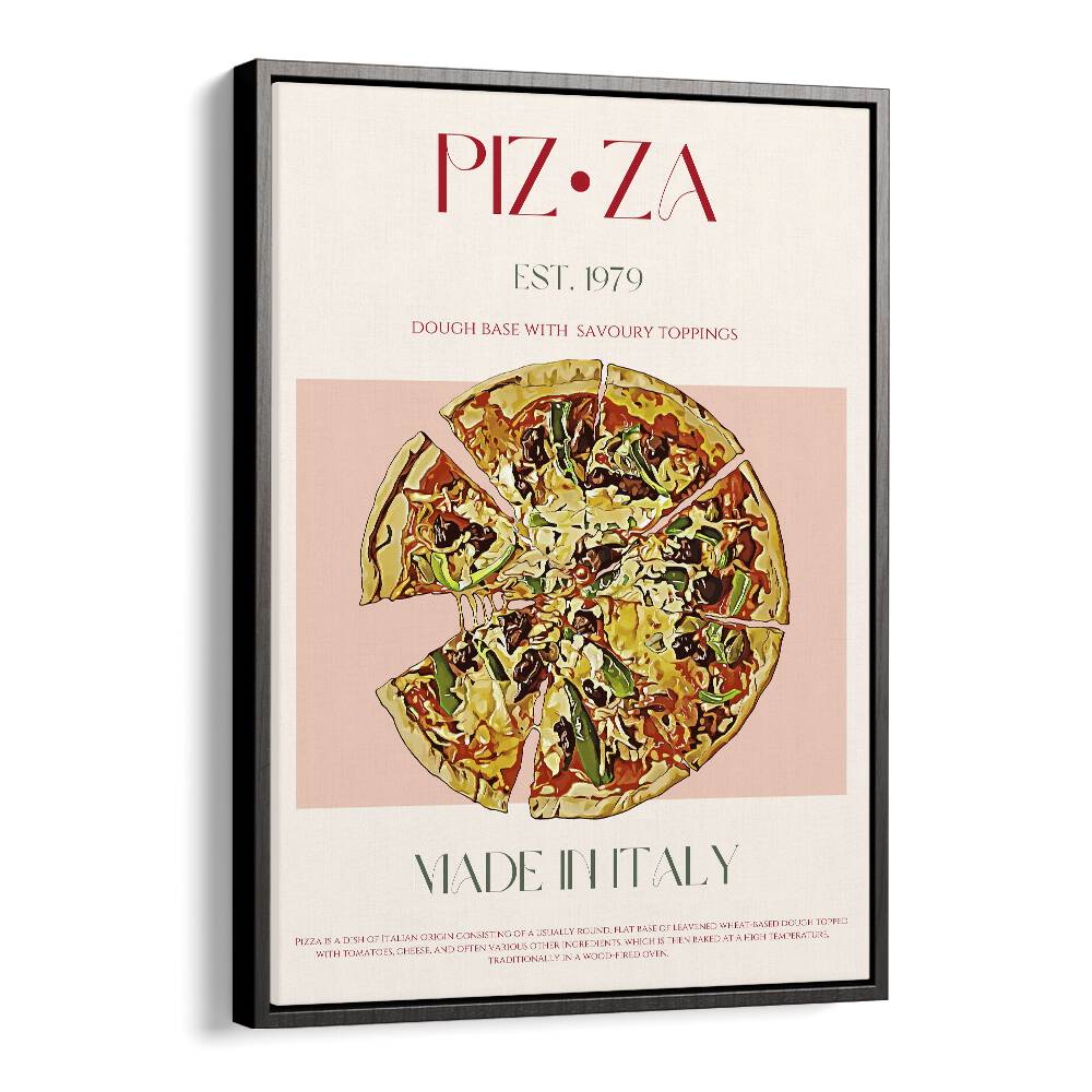 Pizza Bar & Cafe Artwork in Black Floater Frame