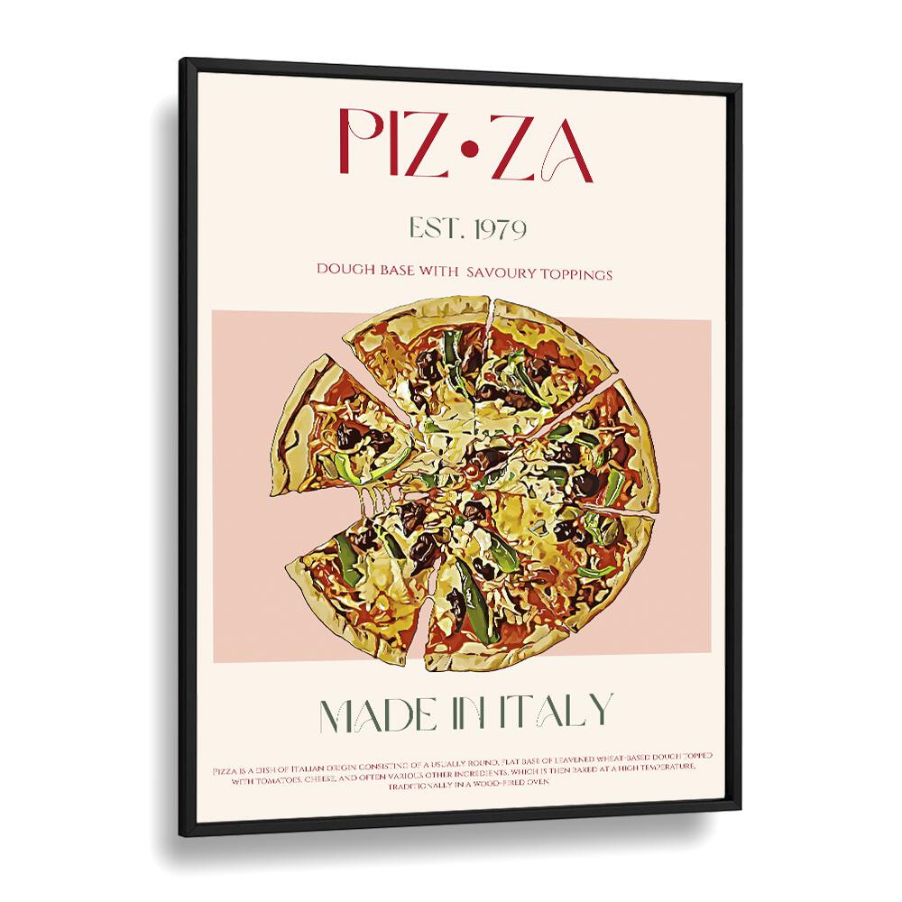 Pizza Bar & Cafe Artwork in Black Plain Frame