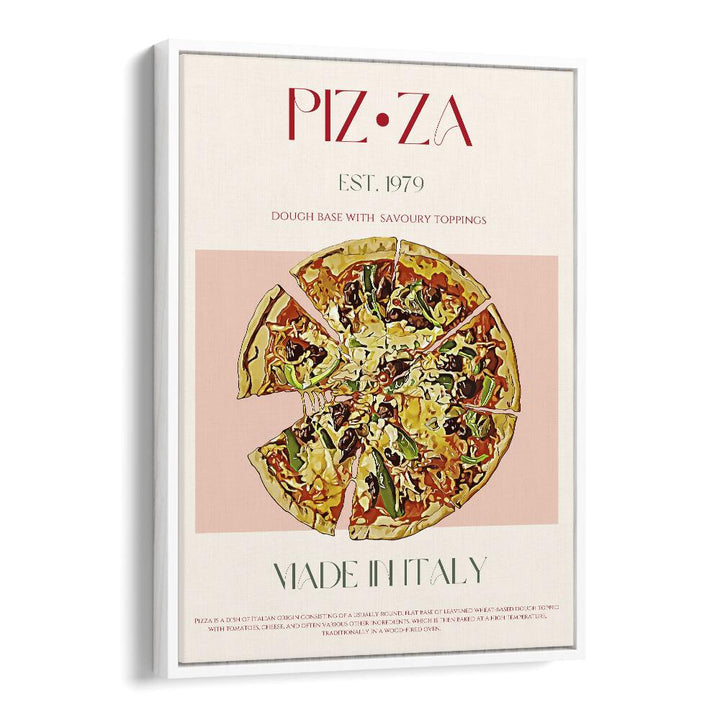 Pizza Bar & Cafe Artwork in White Floater Frame