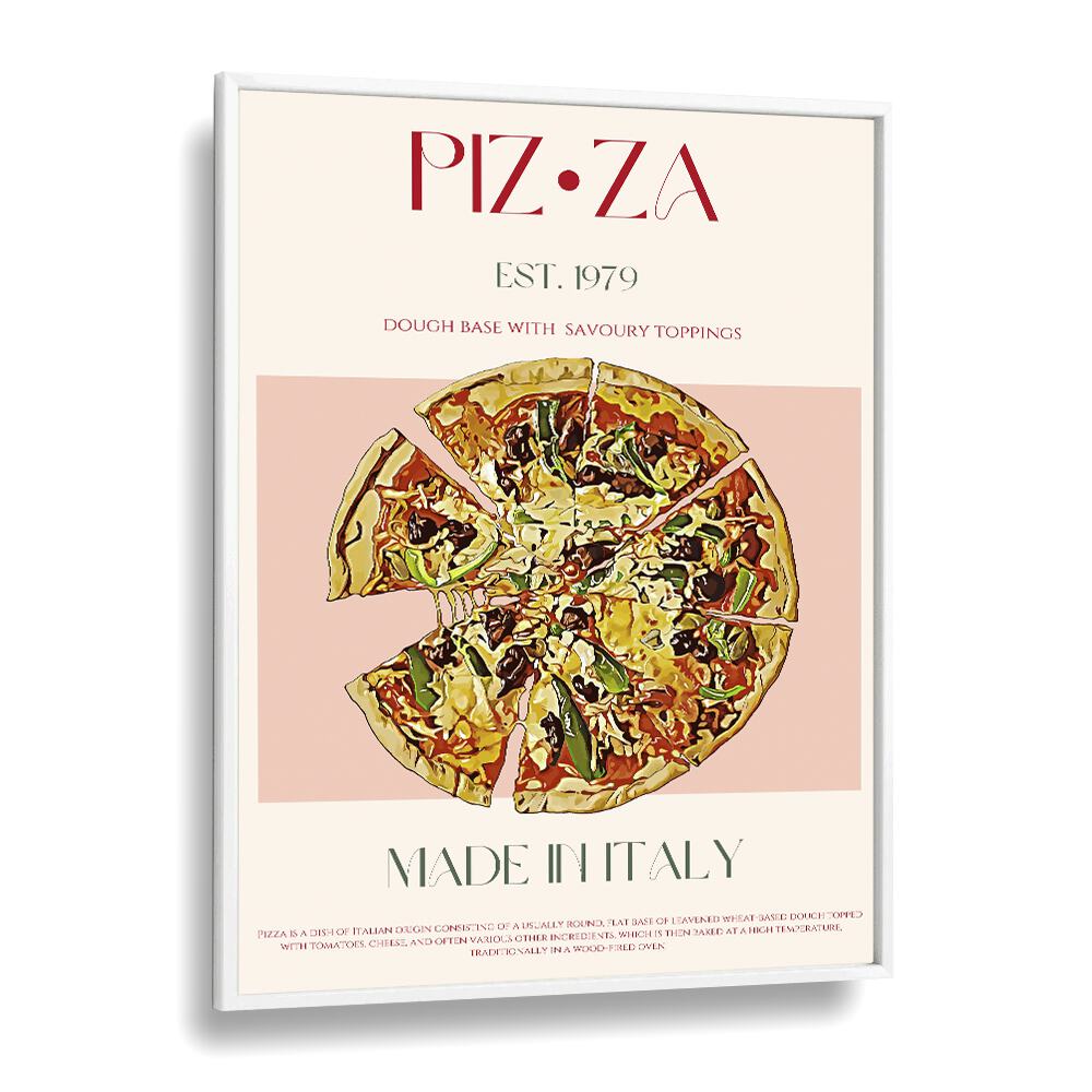 Pizza Bar & Cafe Artwork in White Plain Frame