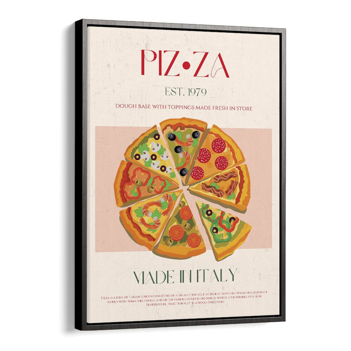 Pizza I Bar & Cafe Artwork in Black Floater Frame