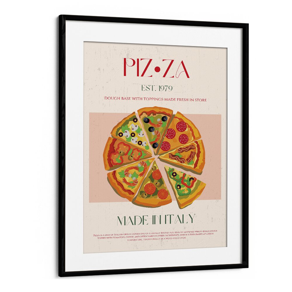 Pizza I Bar & Cafe Artwork in Black Frame With Mount