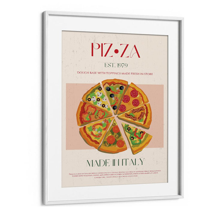 Pizza I Bar & Cafe Artwork in White Frame With Mount