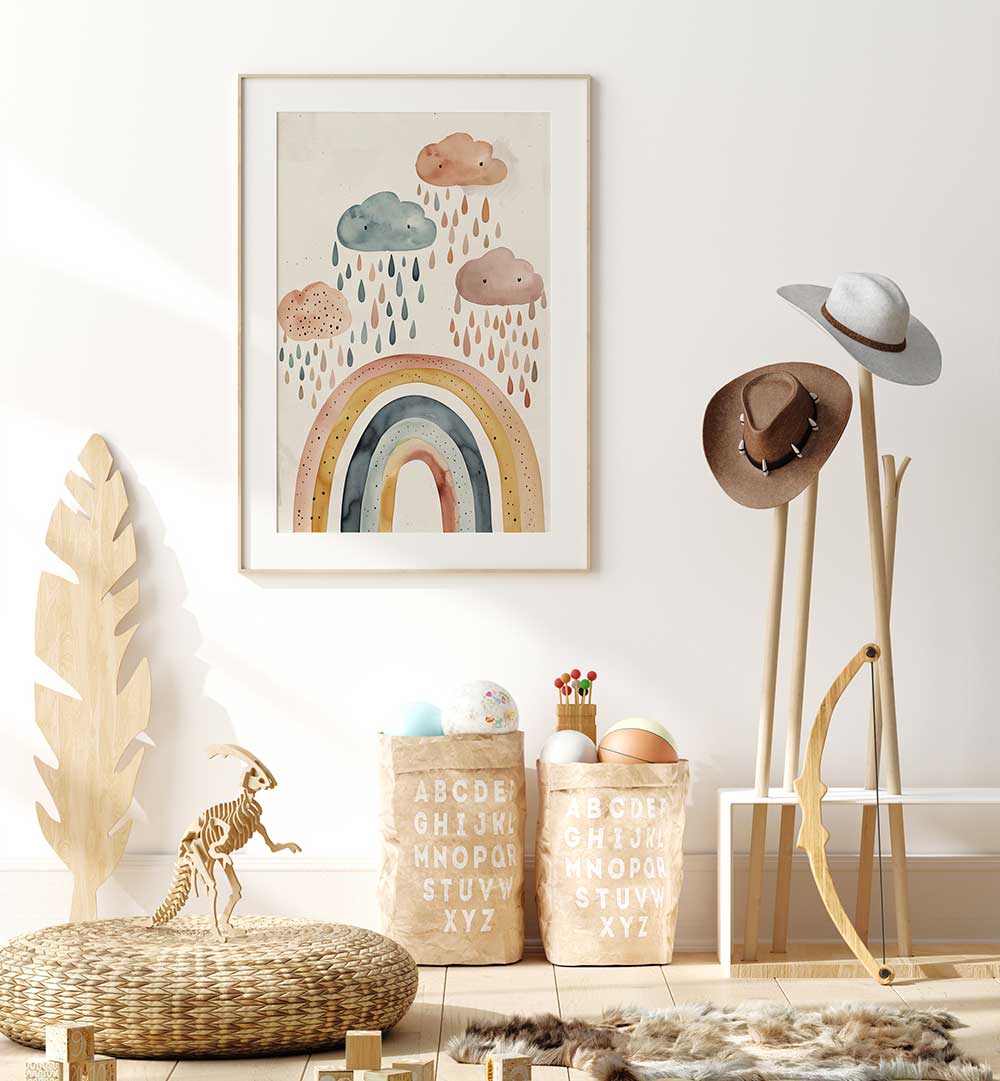 PLAYFUL RAINBOW , KIDS ROOM PAINTINGS