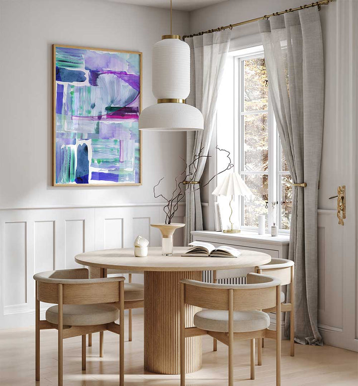 Brighten your space with PLUM PURPLE LILAC II, ABSTRACT PAINTINGS, featuring rich plum and soft lilac tones.