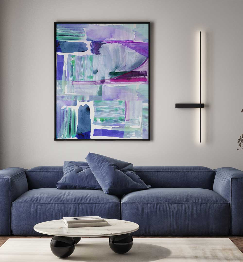 Vibrant PLUM PURPLE LILAC II, ABSTRACT PAINTINGS enhance modern decor with rich plum and soft lilac tones.