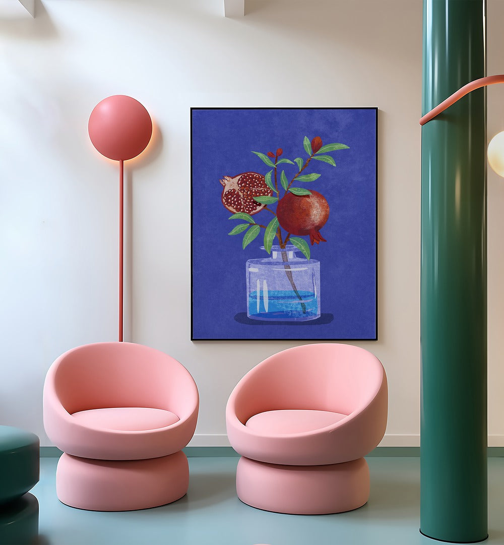 POMEGRANATE IN VASE , KITCHEN POSTERS