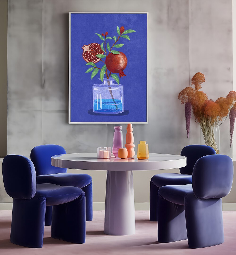 POMEGRANATE IN VASE , KITCHEN POSTERS