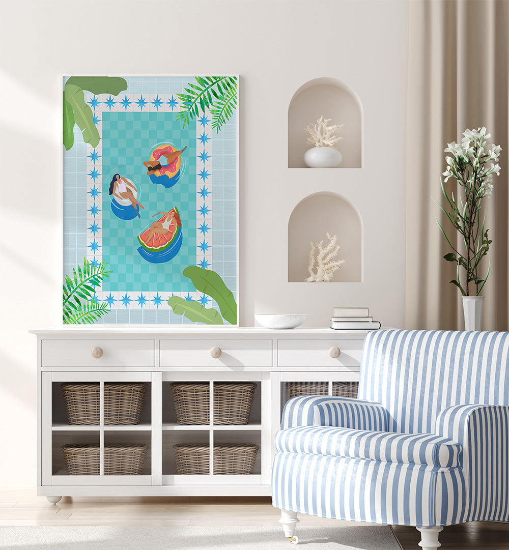 POOL PARTY , TRAVEL POSTERS