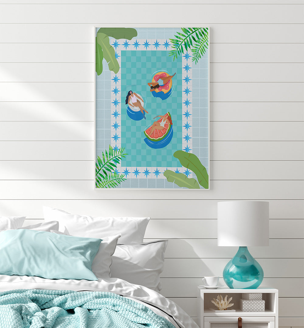 POOL PARTY , TRAVEL POSTERS