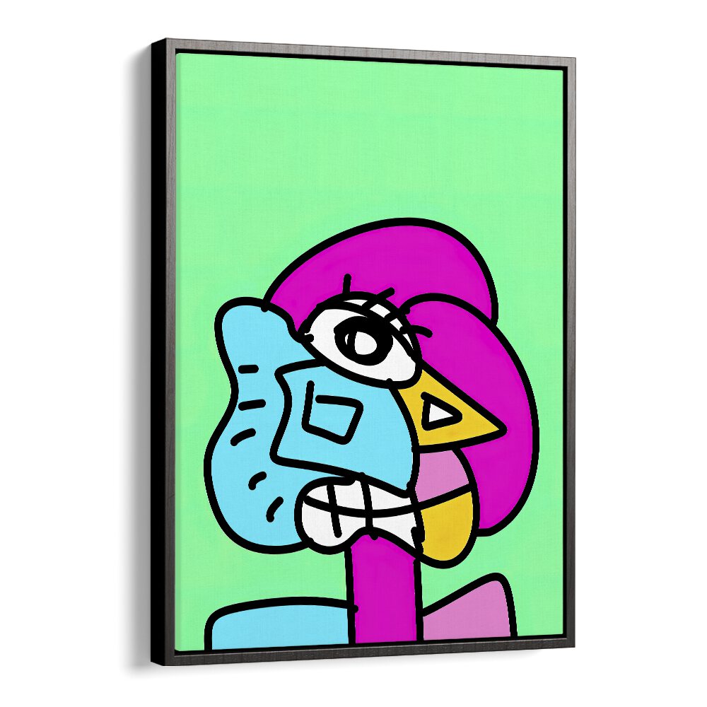 Pop Art II Pop Art Artwork in Black Floater Frame