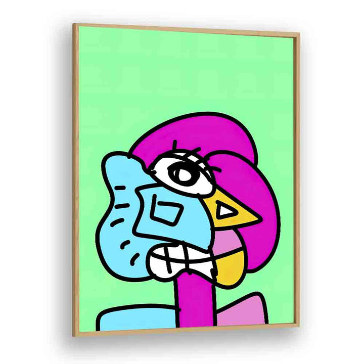 Pop Art II Pop Art Artwork in Oak Wood Plain Frame