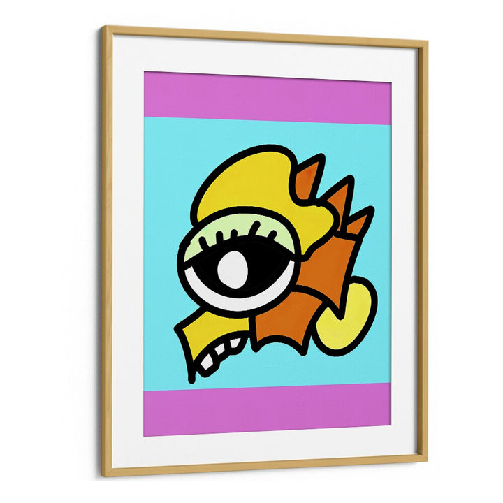 Pop Art IV Pop Art Artwork in Oak Wood Frame With Mount