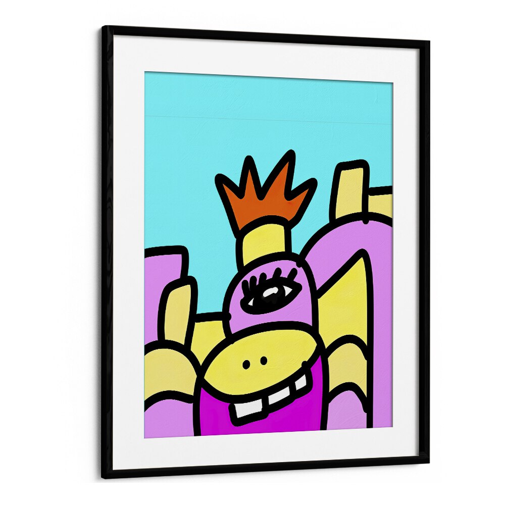 Pop Art V Pop Art Artwork in Black Frame With Mount