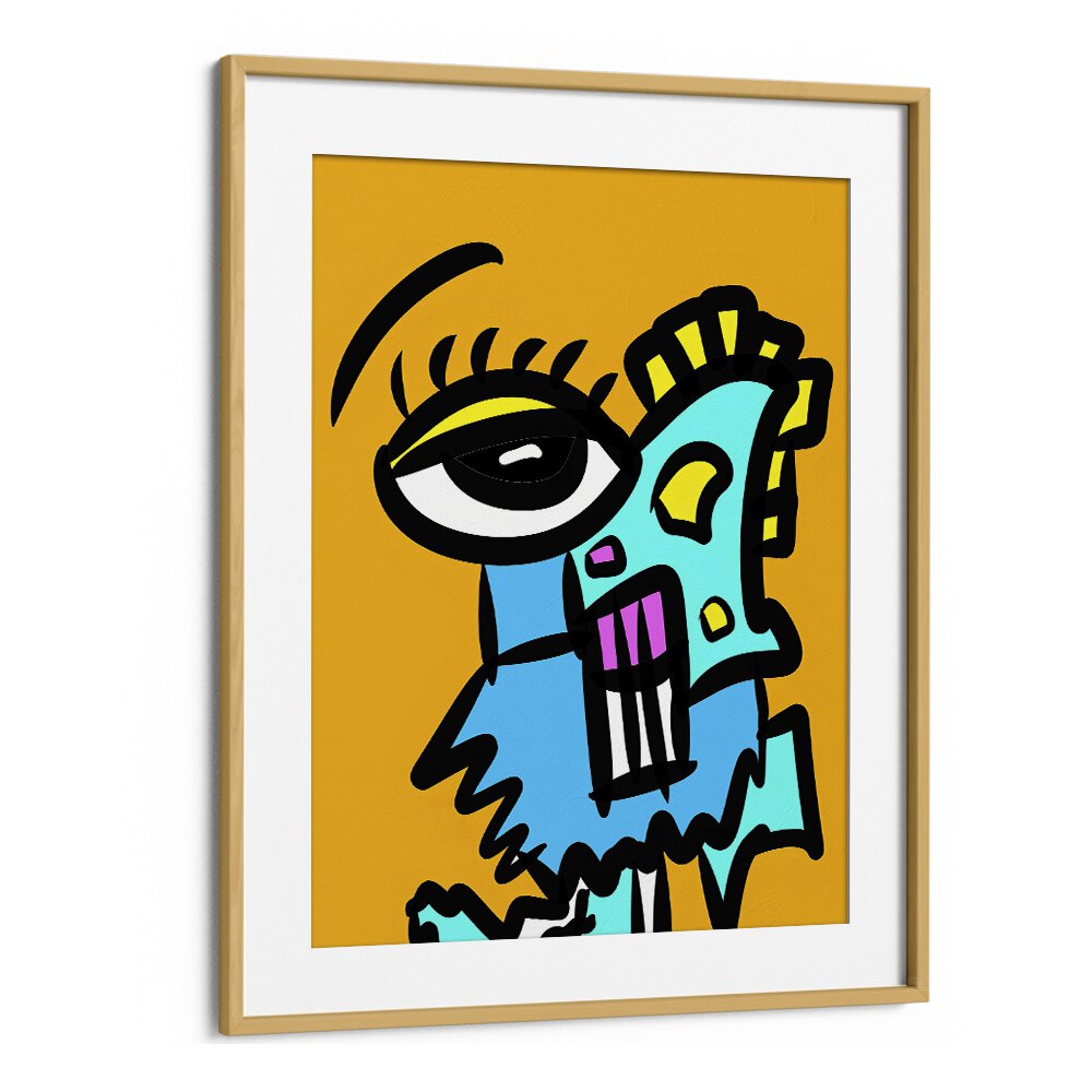 Pop Art VI Pop Art Artwork in Oak Wood Frame With Mount