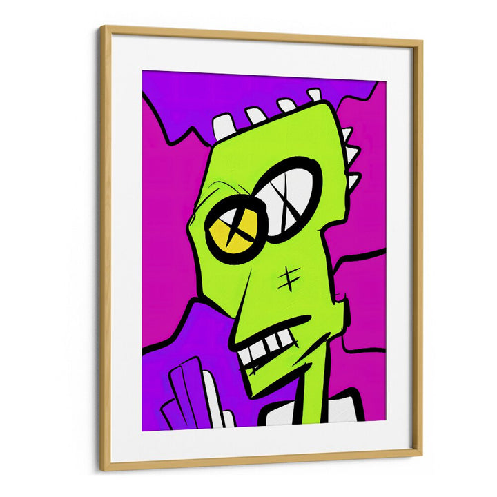 Pop Art VII Pop Art Artwork in Oak Wood Frame With Mount