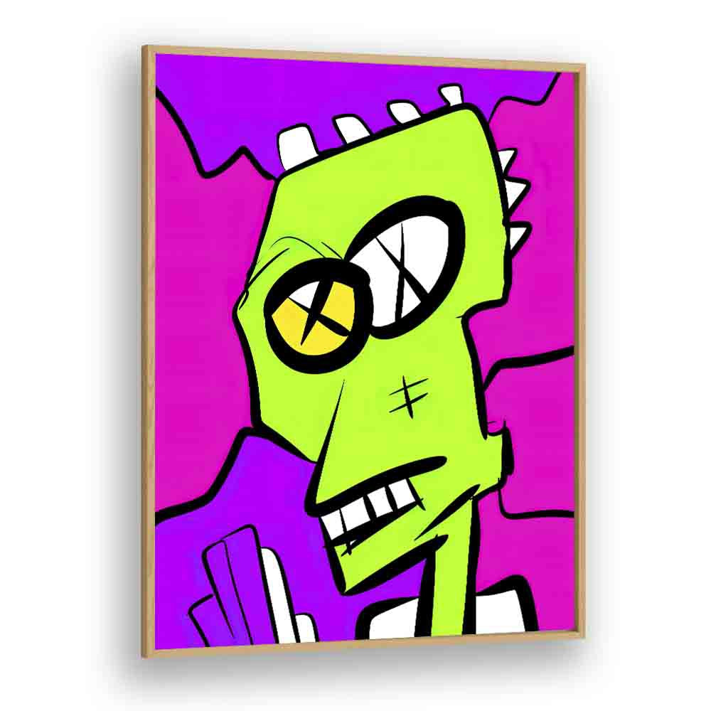 Pop Art VII Pop Art Artwork in Oak Wood Plain Frame