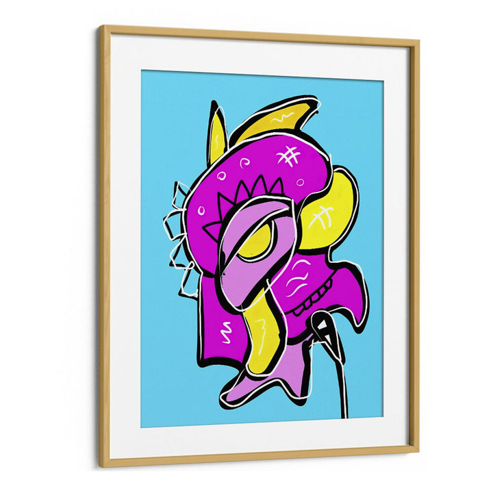 Pop Art VIII Pop Art Artwork in Oak Wood Frame With Mount