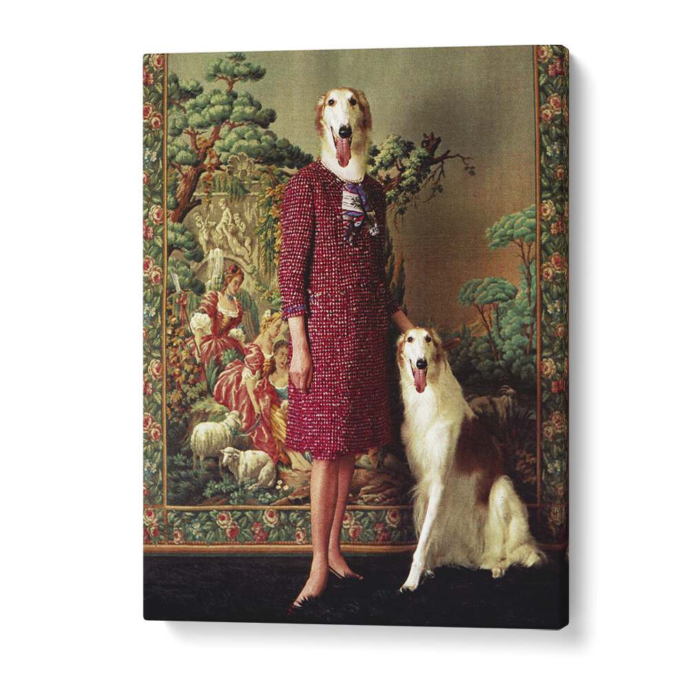 Portrait - Saluki  Surreal Painting Artwork in Gallery Wrap