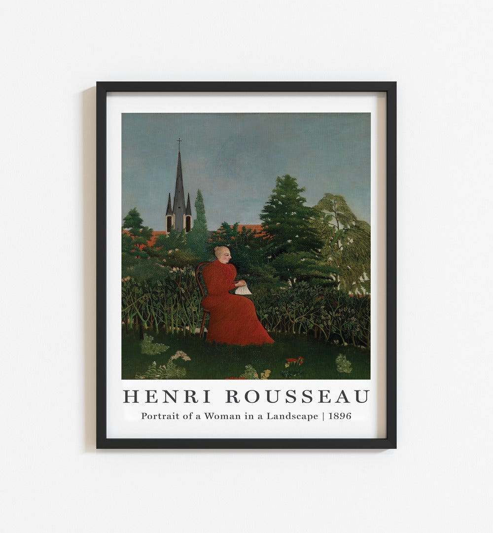 PORTRAIT OF A WOMAN IN A LANDSCAPE (1896) II , VINTAGE PAINTINGS