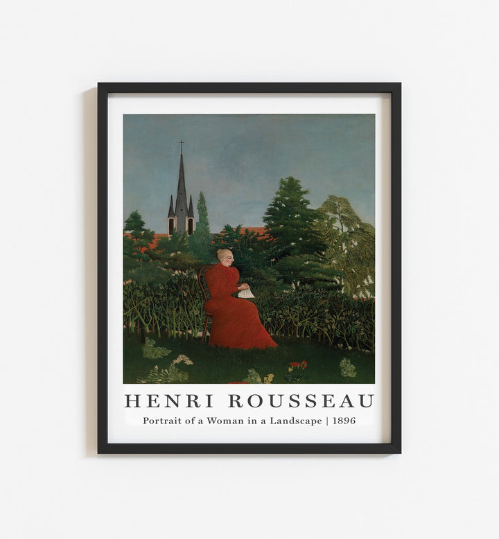 PORTRAIT OF A WOMAN IN A LANDSCAPE (1896) II , VINTAGE PAINTINGS