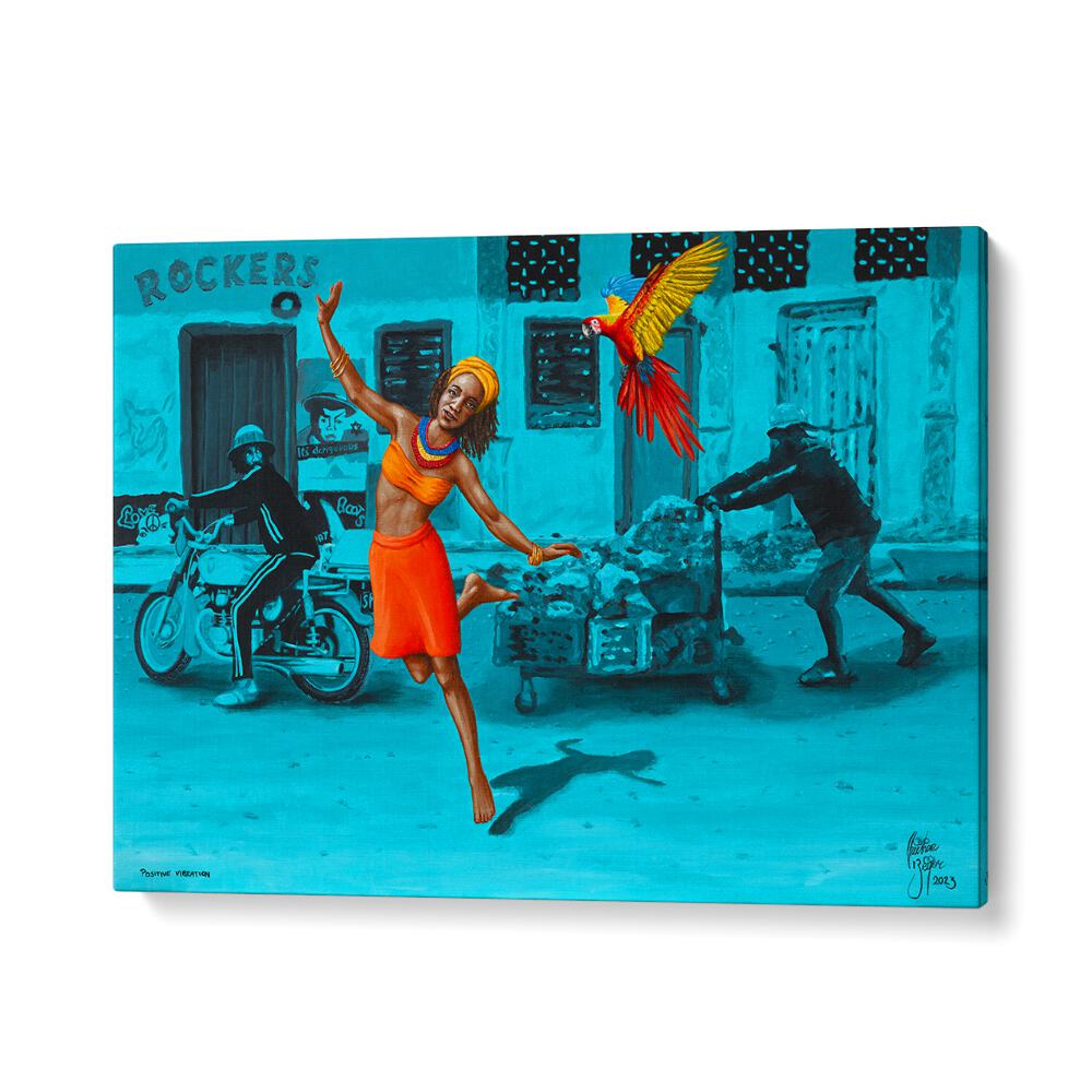 Positive Vibration By Christian Beijer African Artwork in Gallery Wrap