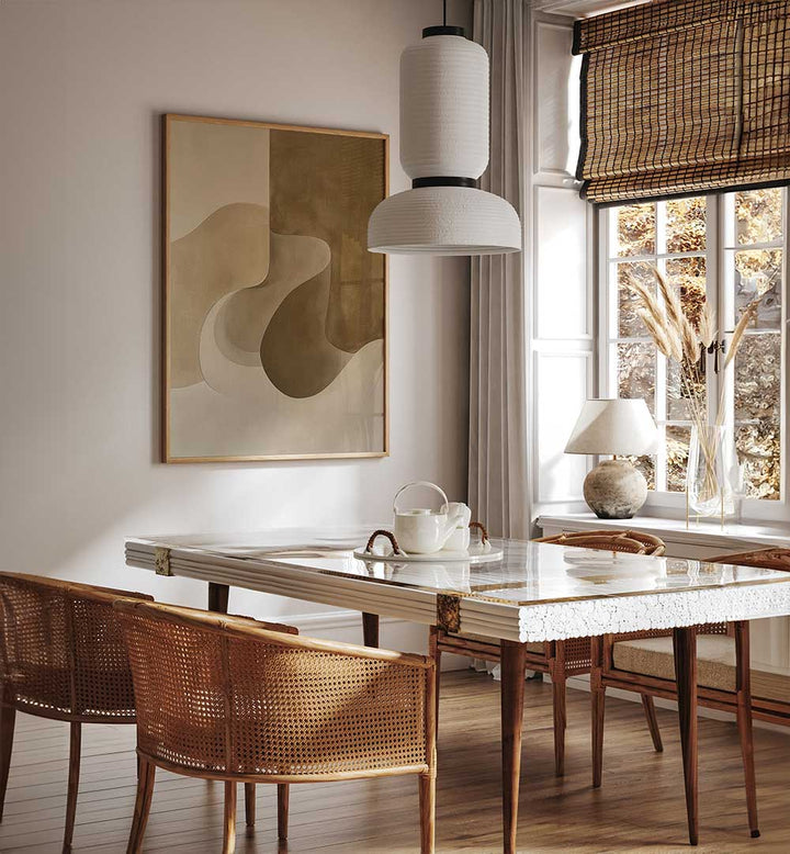 POSTER CANVAS BEIGE ABST XII , ABSTRACT PAINTINGS