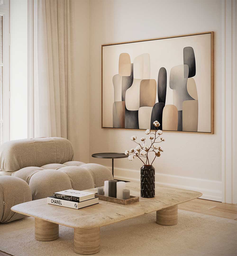 POSTER CANVAS SCANDI ABSTRACT PP X , ORGANIC FORMS