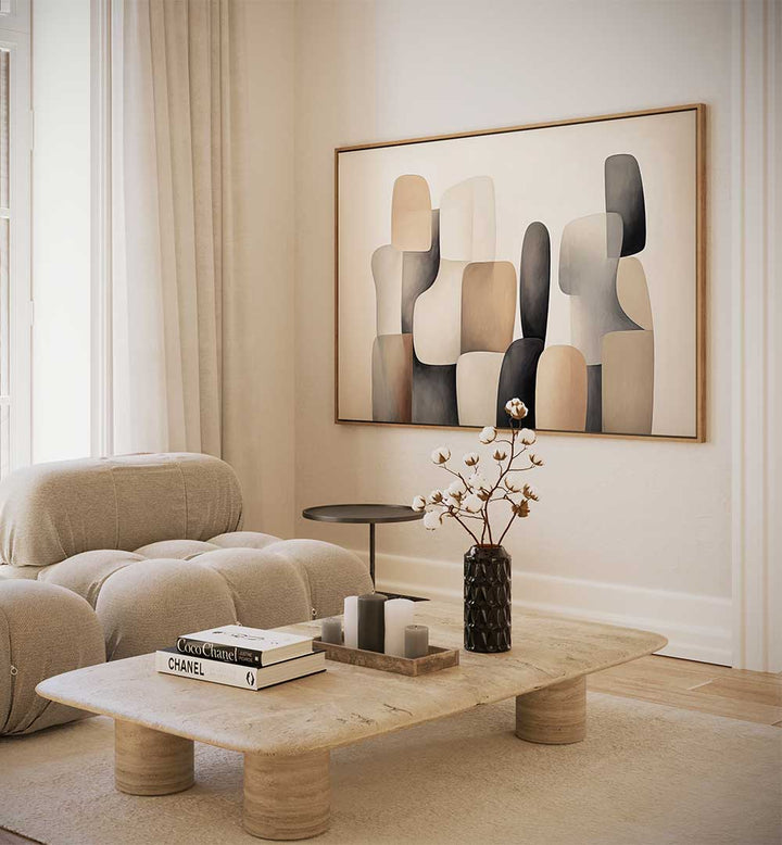 POSTER CANVAS SCANDI ABSTRACT PP X , ORGANIC FORMS