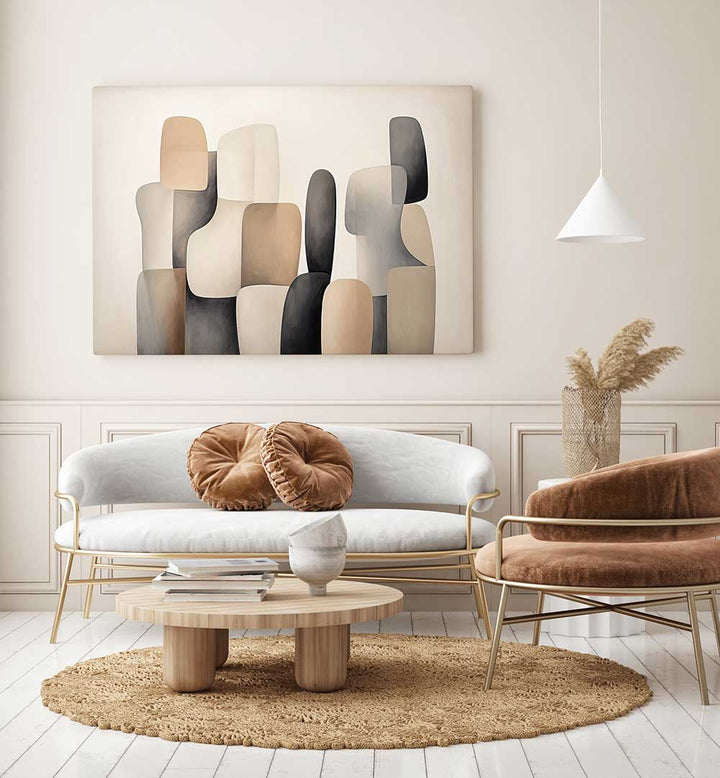 POSTER CANVAS SCANDI ABSTRACT PP X , ORGANIC FORMS