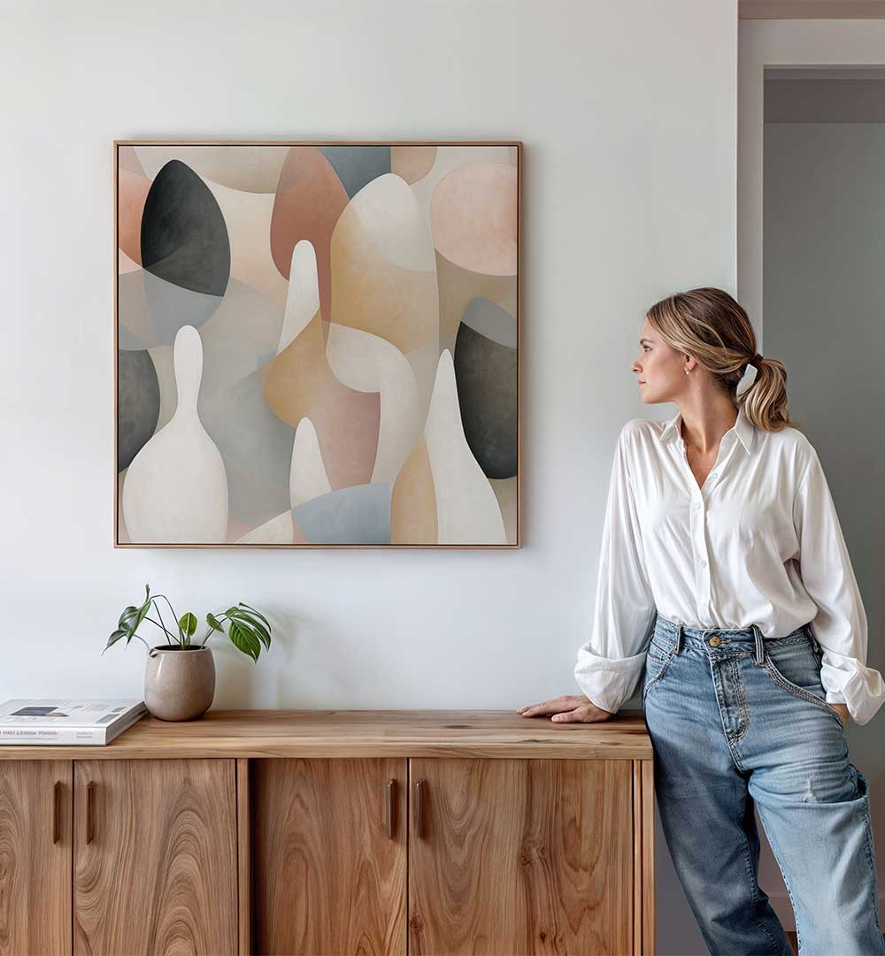 POSTER VERTICAL GEO I , ORGANIC FORMS