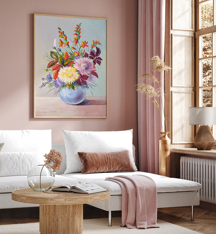 POTTED GARDEN , VINTAGE EUROPEAN PAINTINGS