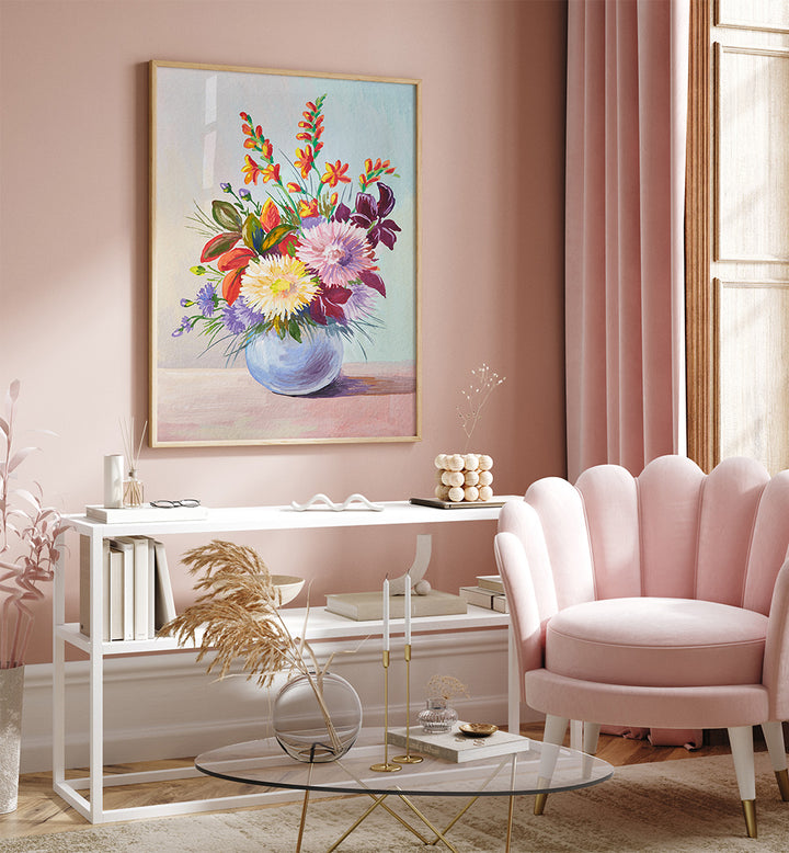 POTTED GARDEN , VINTAGE EUROPEAN PAINTINGS