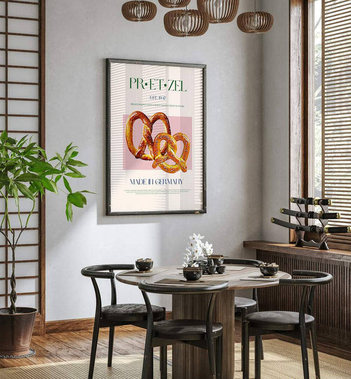 PRETZEL PRINT , CAFE ART PRINTS , CAFE POSTERS