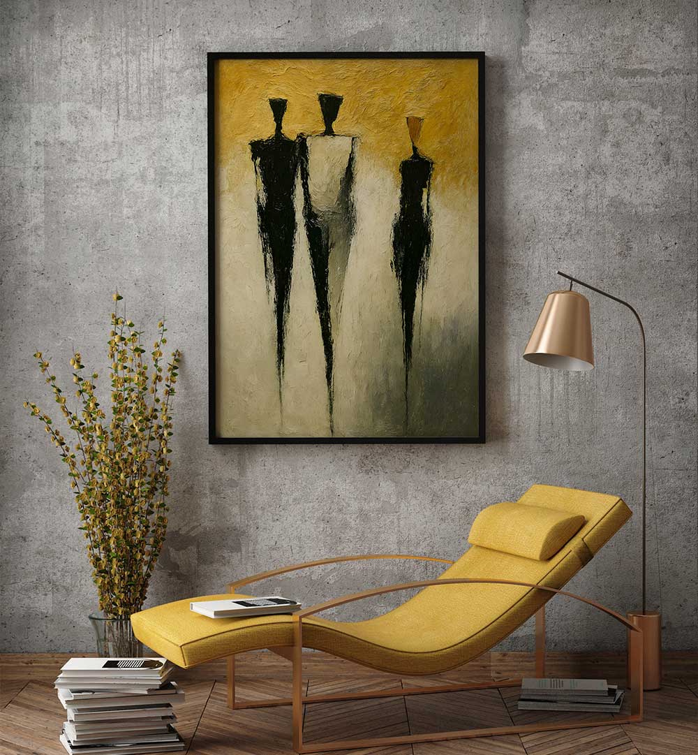 PROCESSION OF SHADES , EXPRESSIONISM PAINTINGS