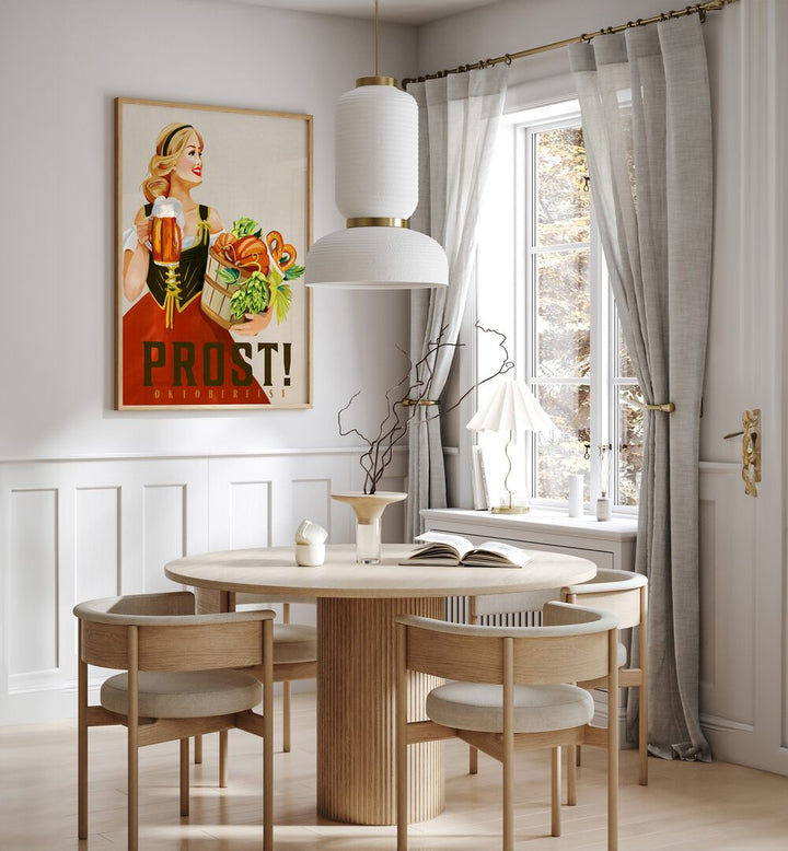 Stylish PROST OKTOBERFEST, BAR art transforms your space, perfect for pubs and home gatherings celebrating Oktoberfest.