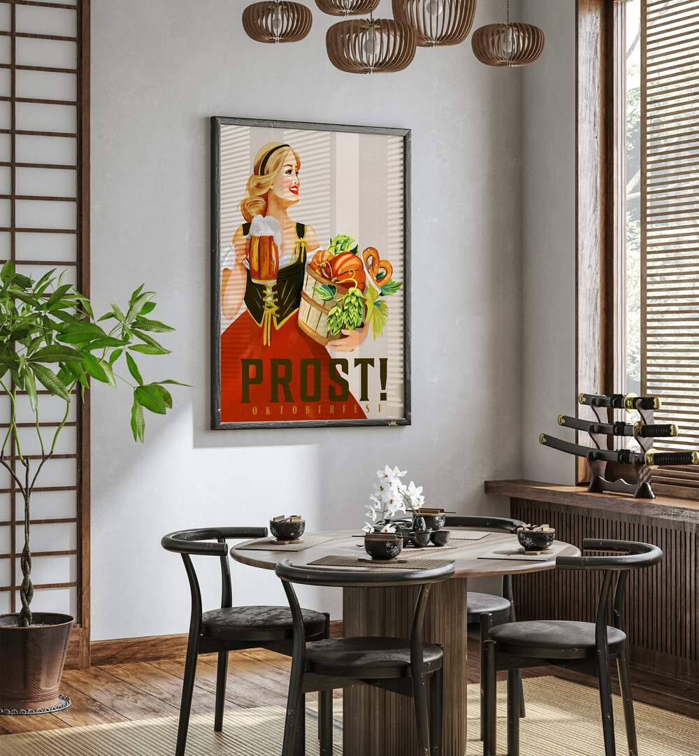Transform your space with PROST OKTOBERFEST, BAR art that captures the festive spirit of Oktoberfest celebrations.