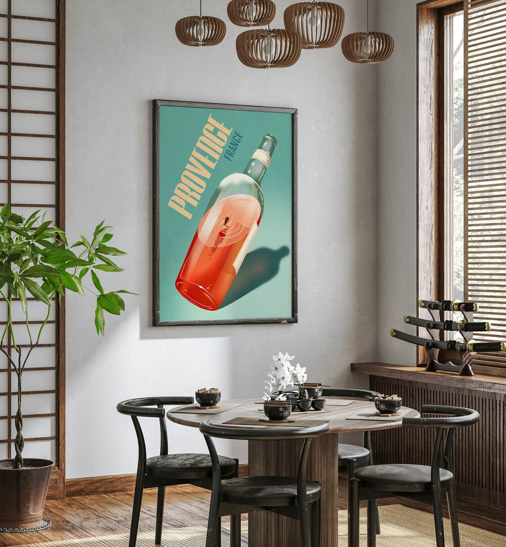 Stylish PROVENCE, BAR art enhances any dining space with elegance and charm, perfect for cafes and homes.