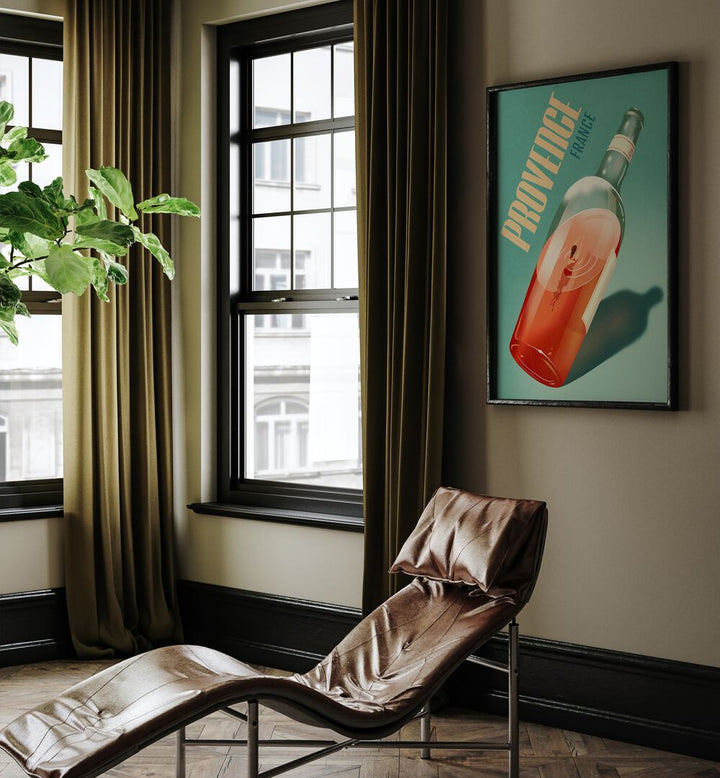 Elegant PROVENCE, BAR & CAFE ART displayed in a stylish interior, enhancing any space with sophistication.