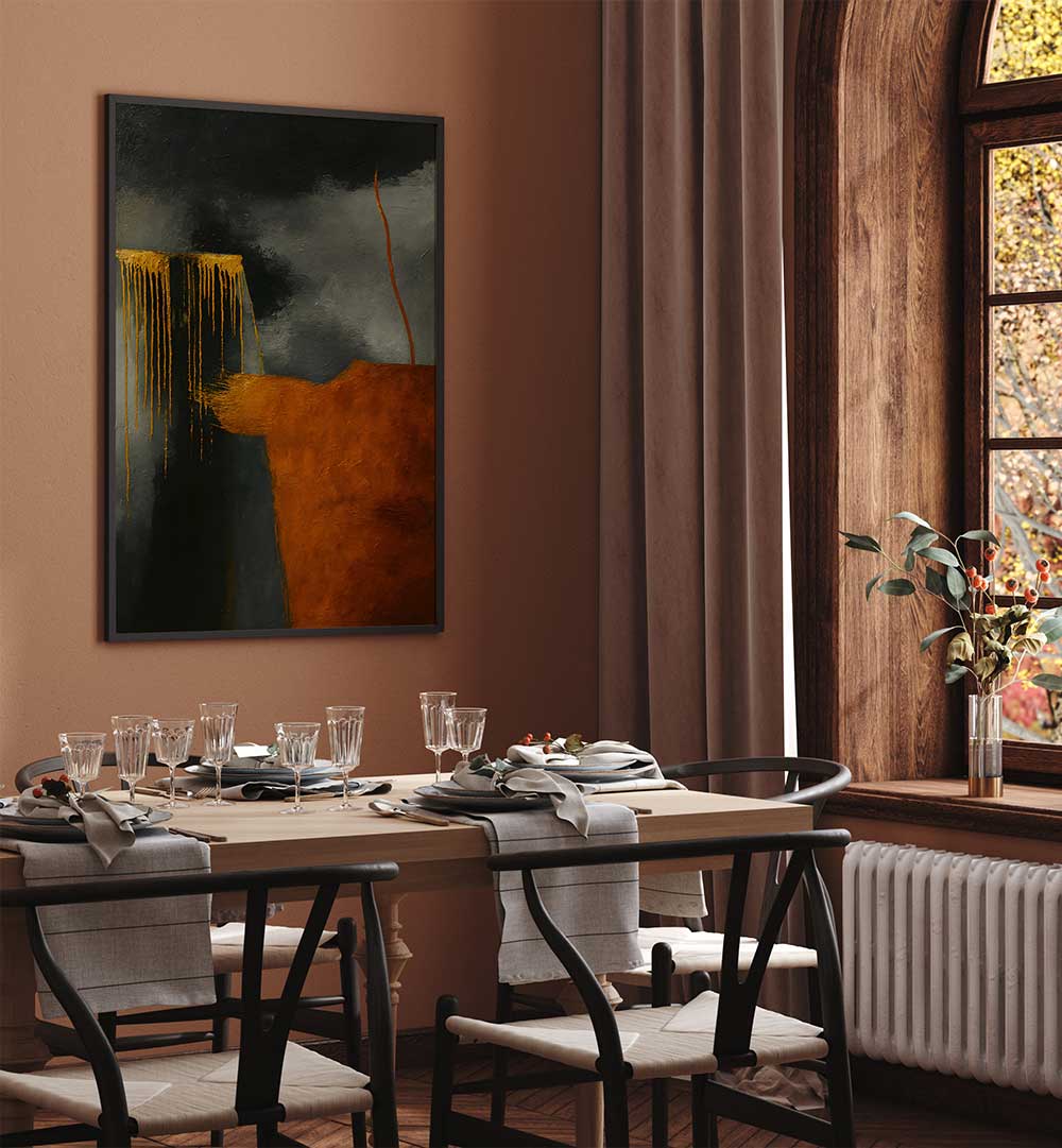 PULSE OF THE EMBER VEIL , EXPRESSIONISM PAINTINGS