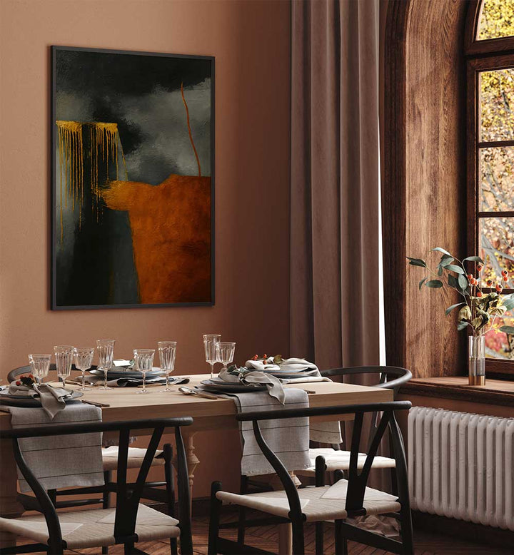 PULSE OF THE EMBER VEIL , EXPRESSIONISM PAINTINGS