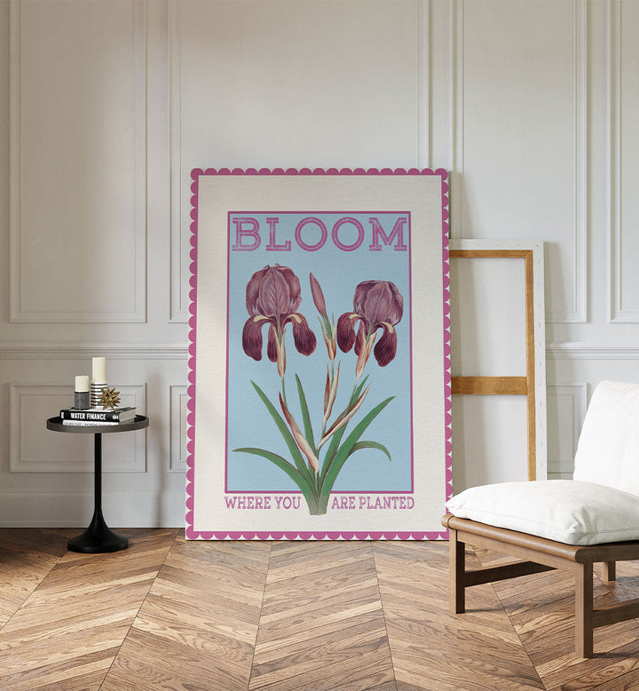 PURPLE IRISES BLOOM QUOTE