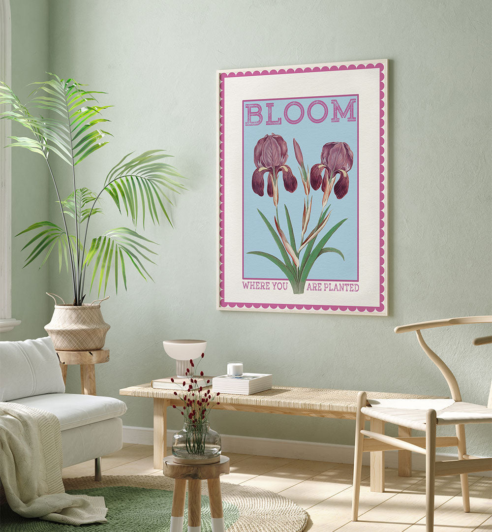 PURPLE IRISES BLOOM QUOTE